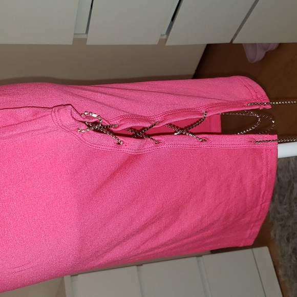 New! Long Sleeve dress w diamond tie up Large - Picture 5 of 6